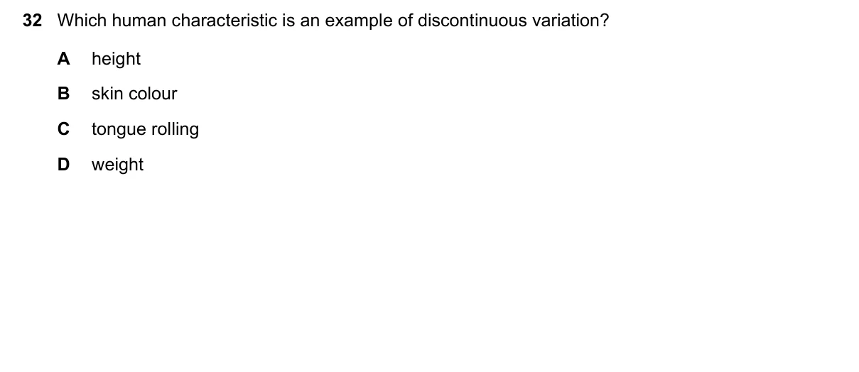 Question 32, March 2019, 0610 Paper 12