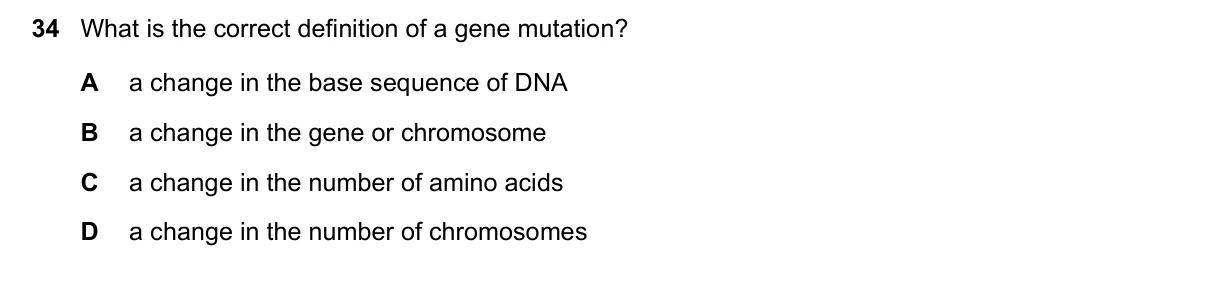 Question 34, March 2019, 0610 Paper 22