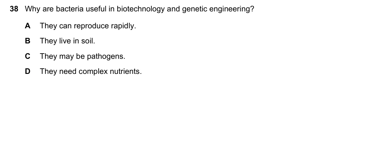 Question 38, June 2019, 0610 Paper 11