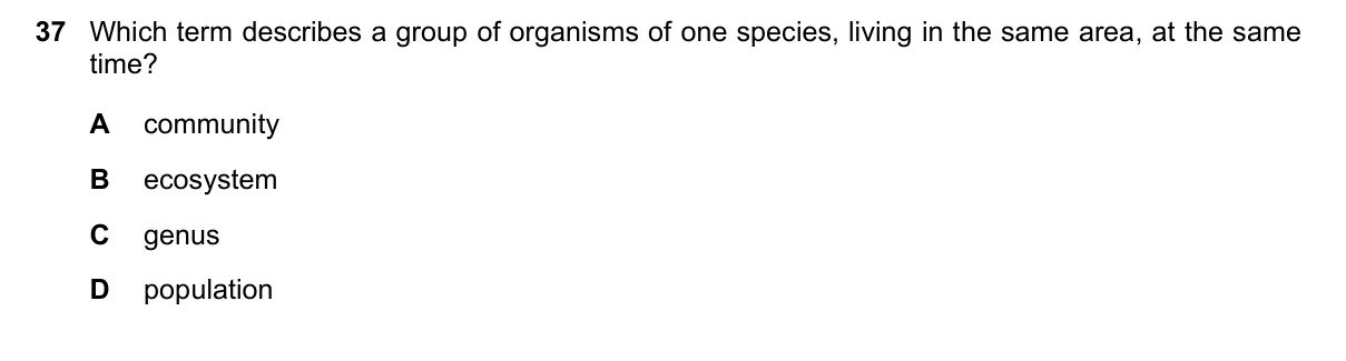 Question 37, June 2019, 0610 Paper 21