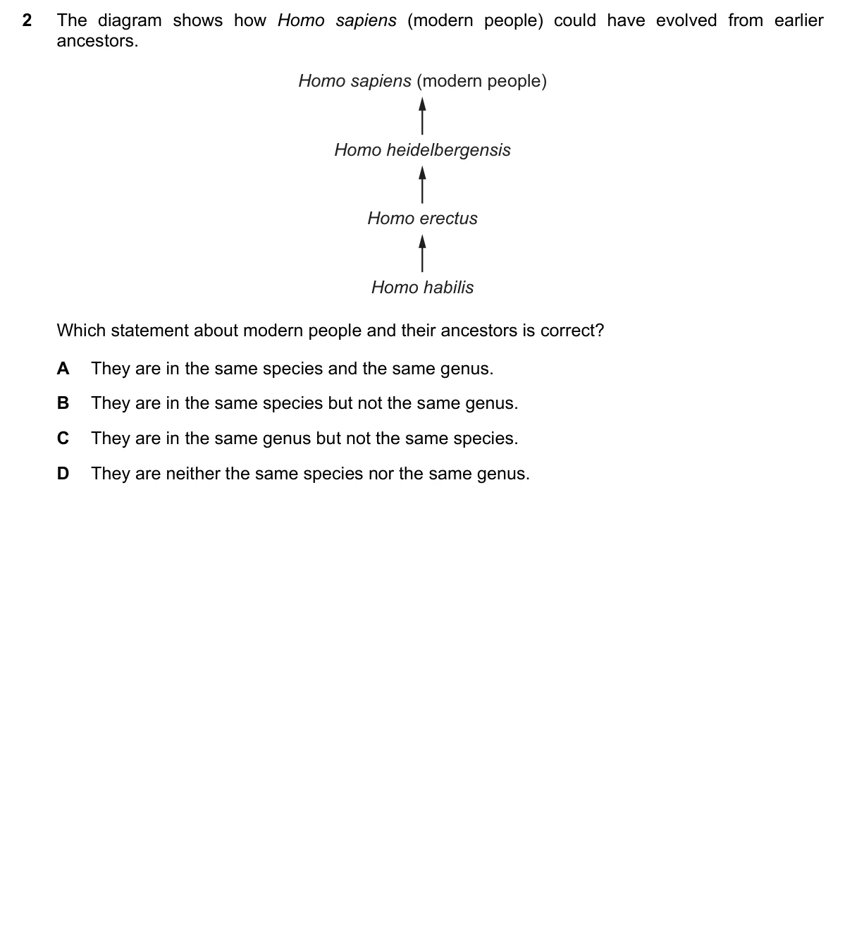 Question 2, June 2019, 0610 Paper 12