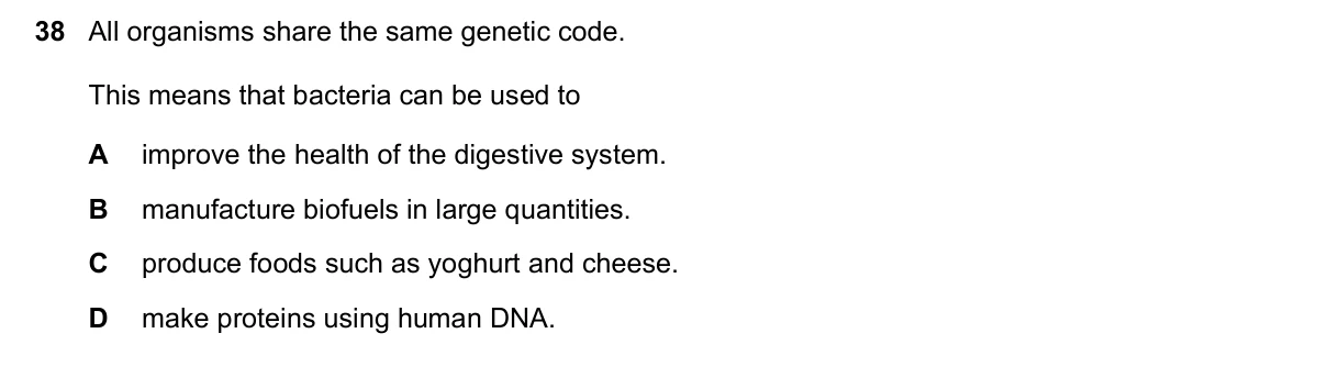 Question 38, June 2019, 0610 Paper 22