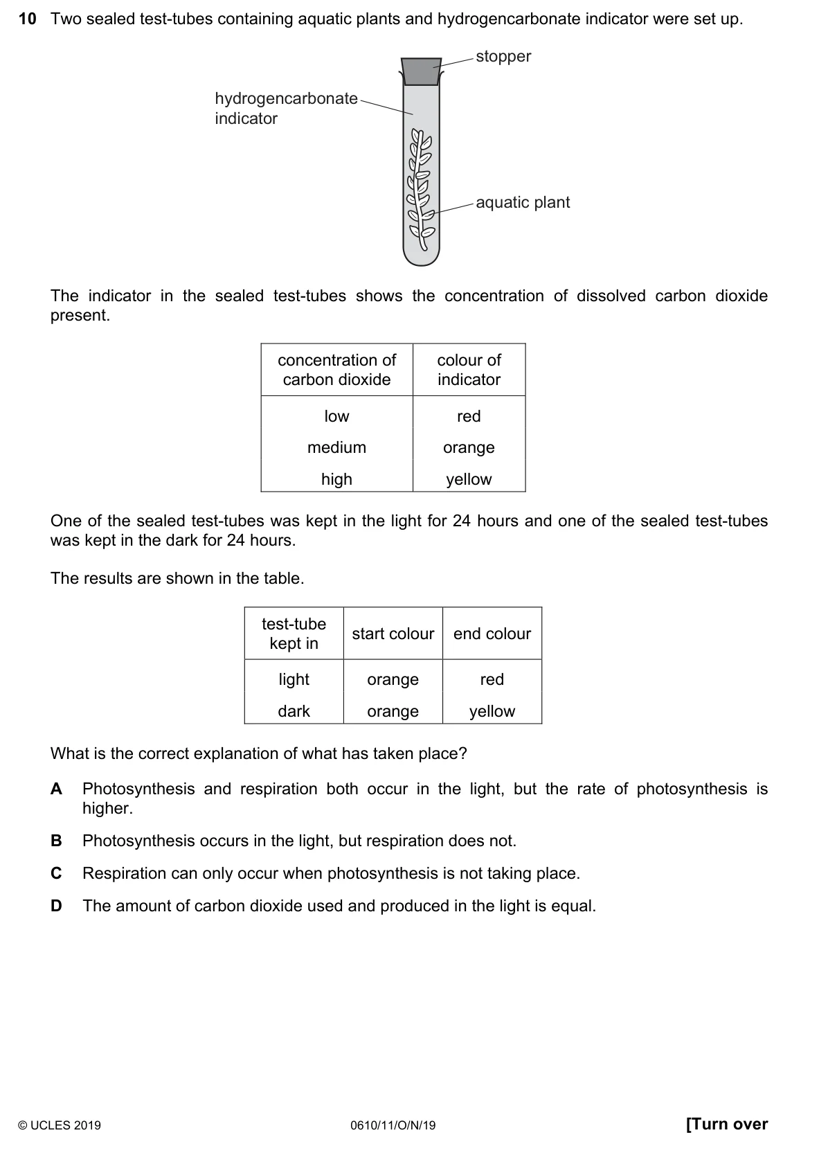 Question 10, November 2019, 0610 Paper 11
