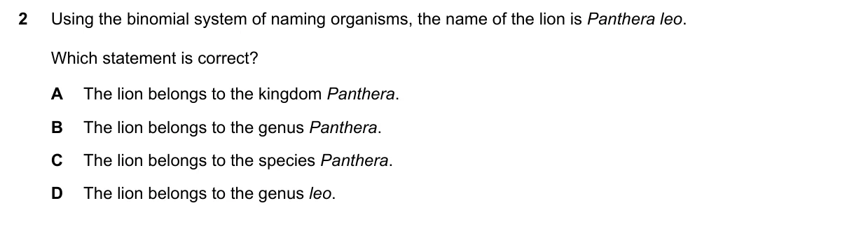Question 2, November 2019, 0610 Paper 21