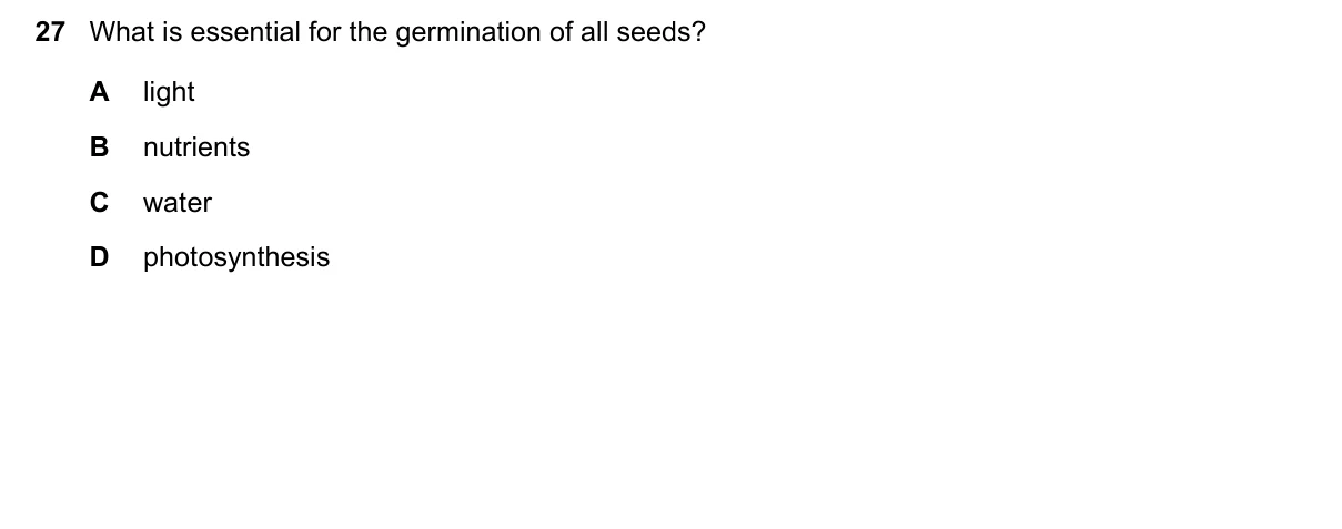 Question 27, November 2019, 0610 Paper 12