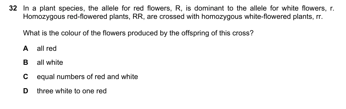 Question 32, November 2019, 0610 Paper 12