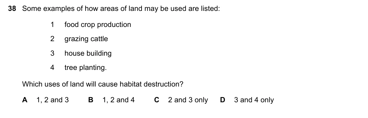 Question 38, November 2019, 0610 Paper 13