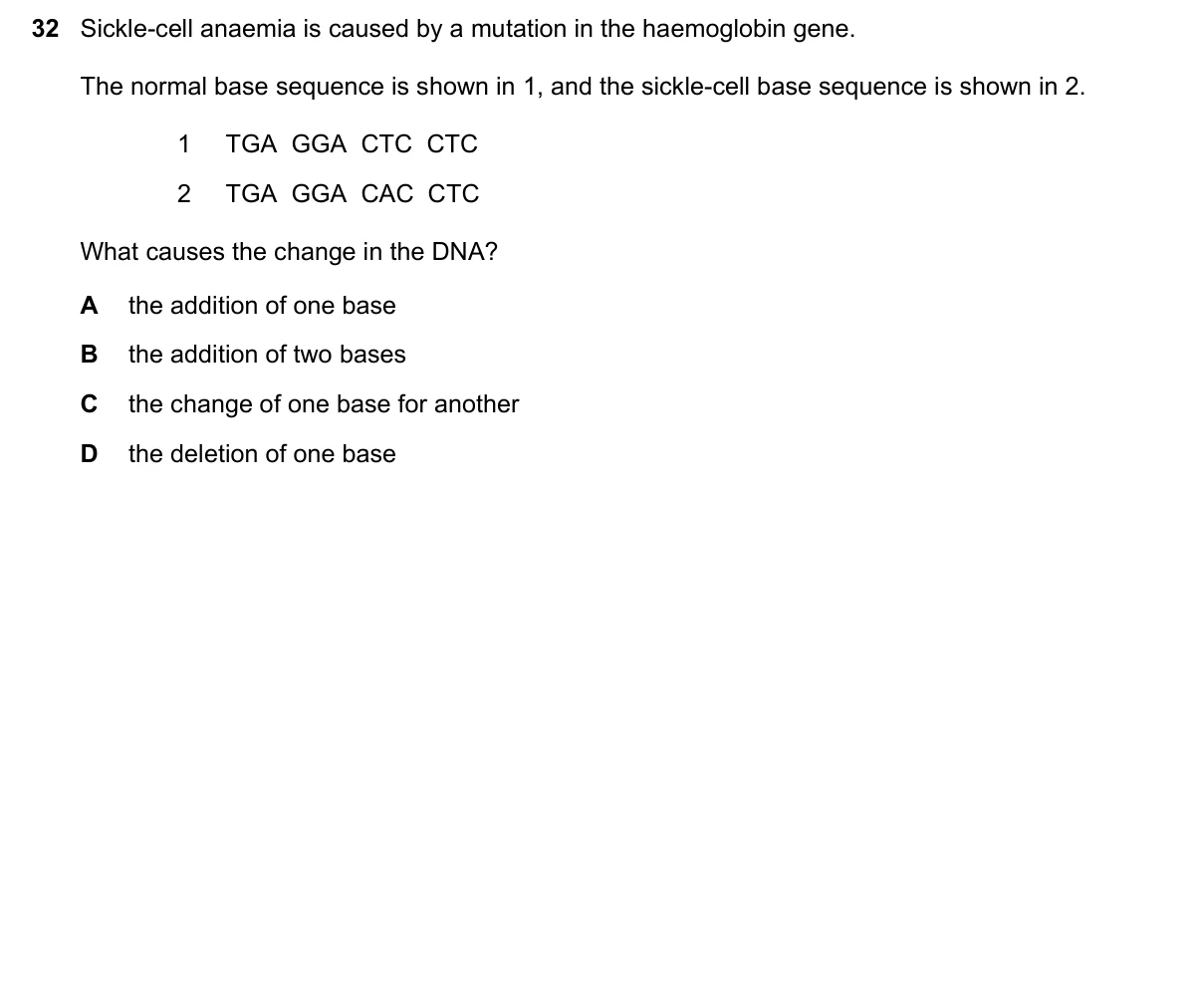 Question 32, November 2019, 0610 Paper 23