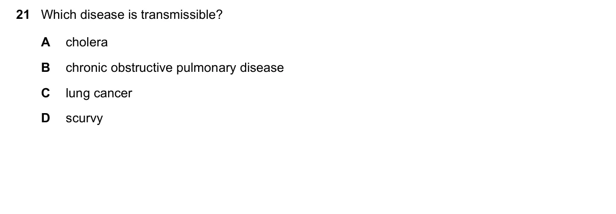 Question 21, March 2020, 0610 Paper 12