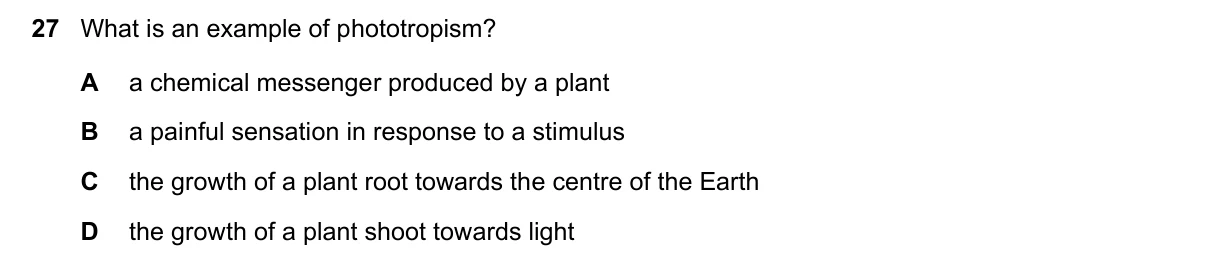 Question 27, March 2020, 0610 Paper 12
