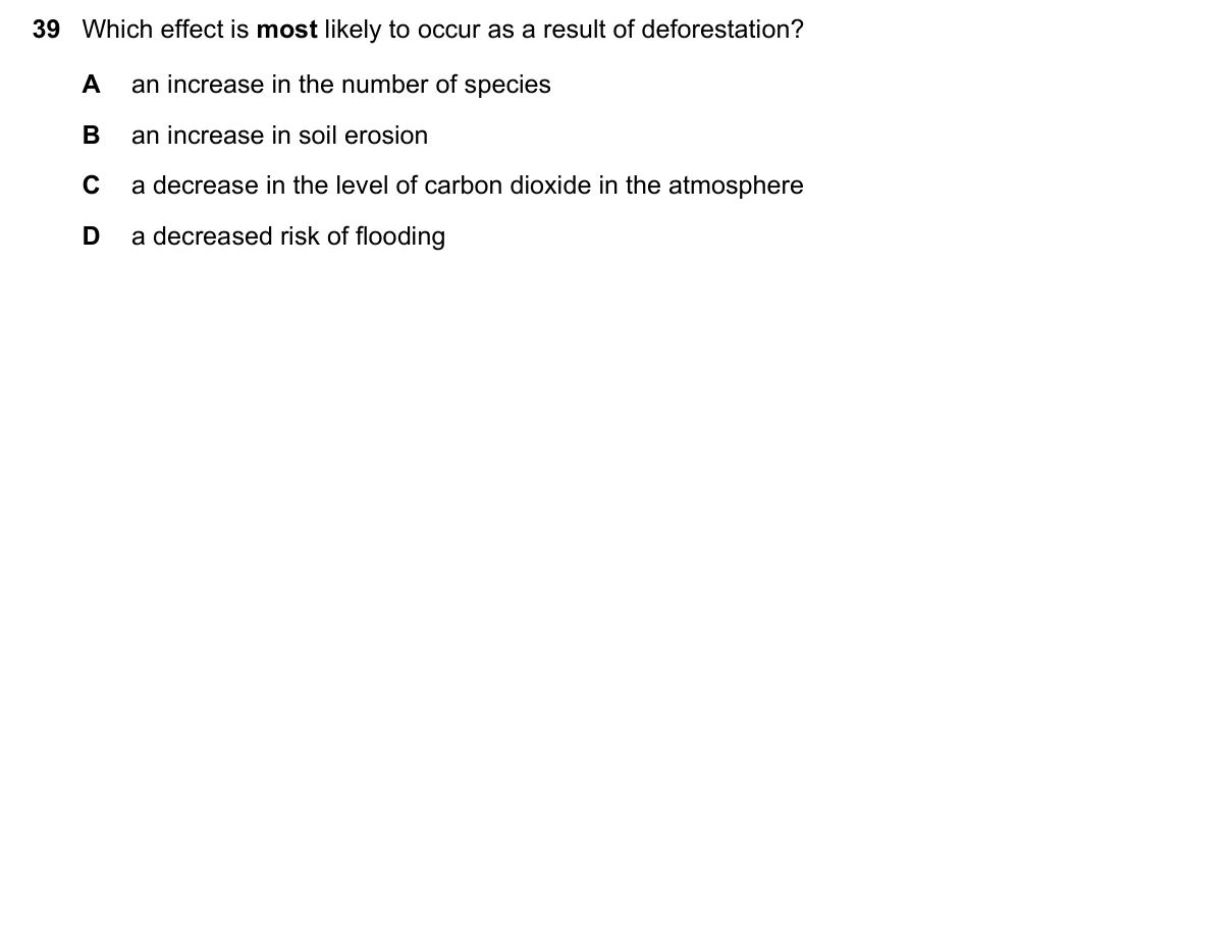 Question 39, March 2020, 0610 Paper 12