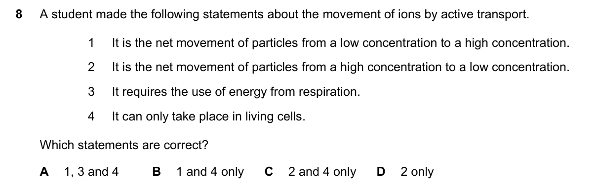 Question 8, March 2020, 0610 Paper 12