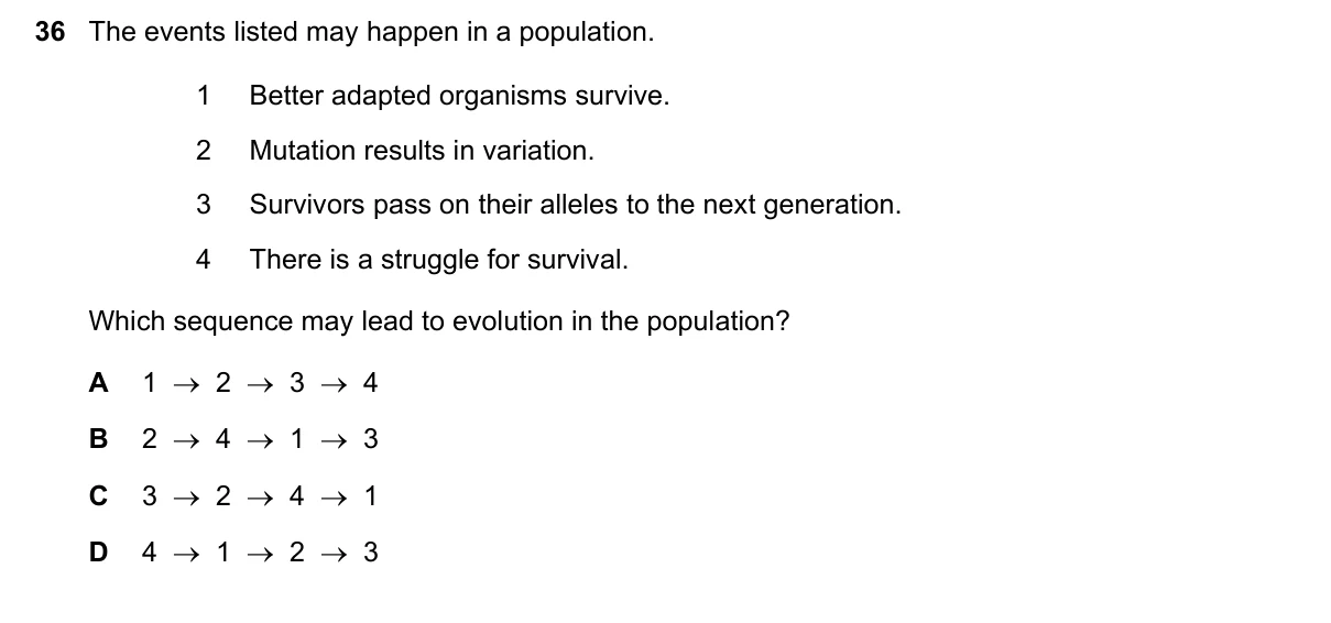 Question 36, March 2020, 0610 Paper 22