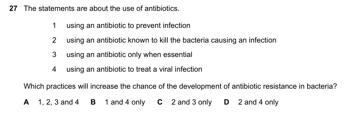 Question 27, June 2020, 0610 Paper 21