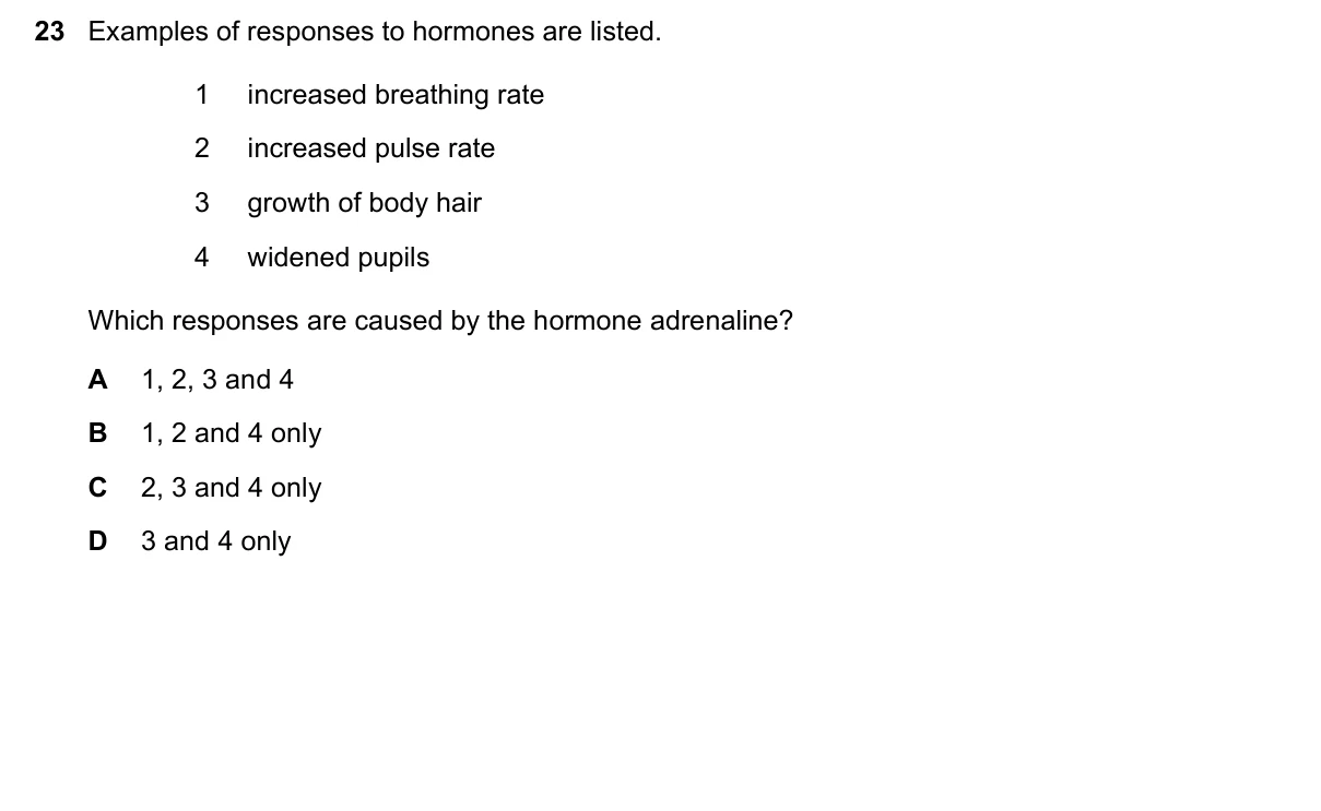 Question 23, June 2020, 0610 Paper 12