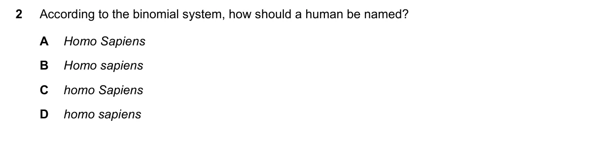 Question 2, November 2020, 0610 Paper 11