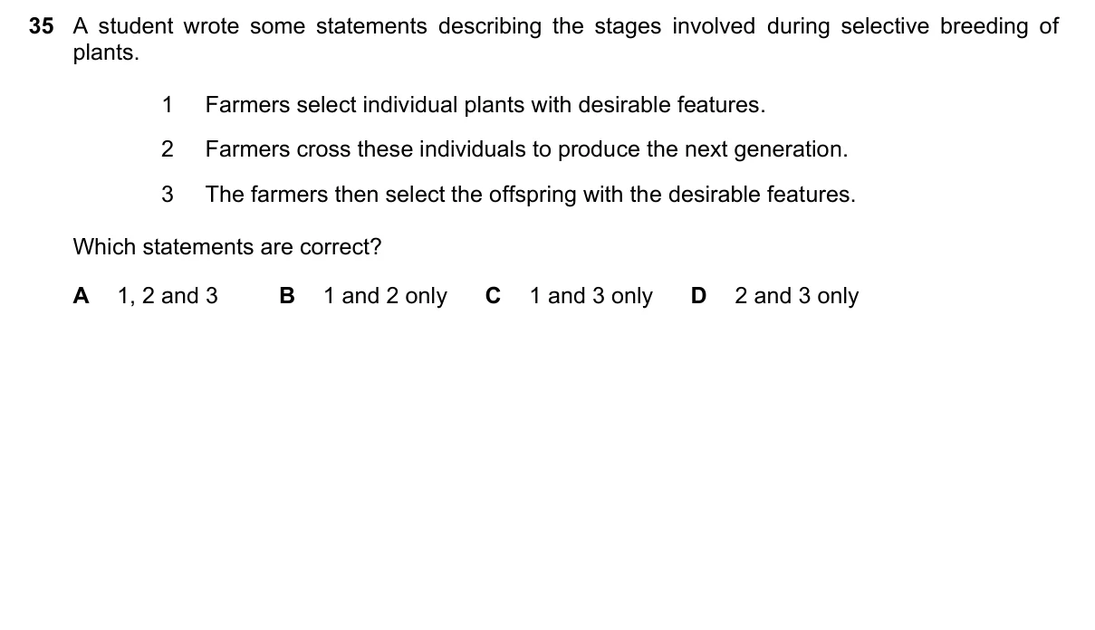 Question 35, November 2020, 0610 Paper 11