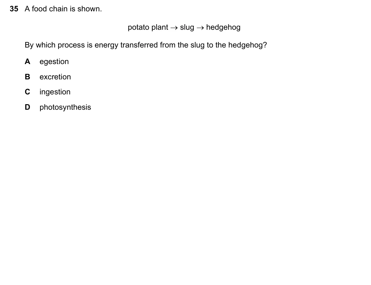 Question 35, November 2020, 0610 Paper 12