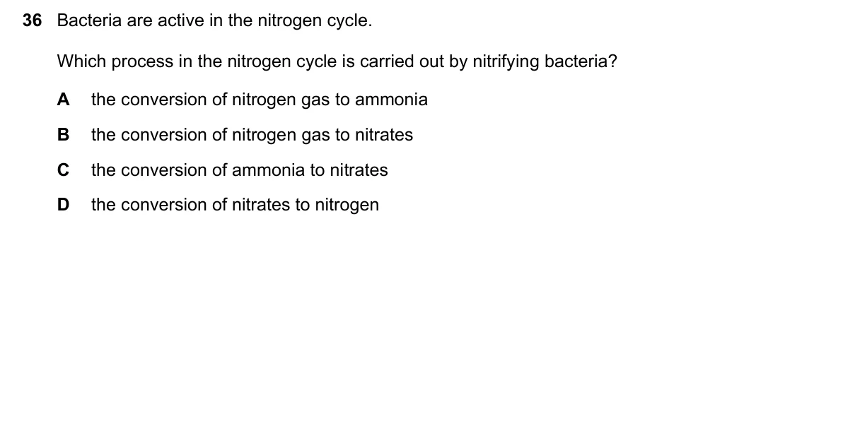 Question 36, November 2020, 0610 Paper 22