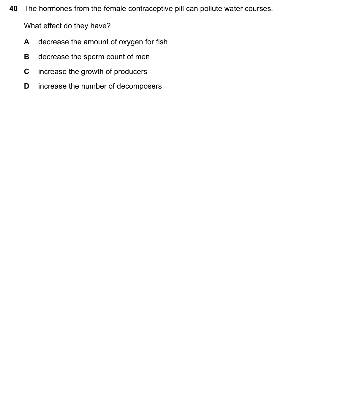 Question 40, November 2020, 0610 Paper 22