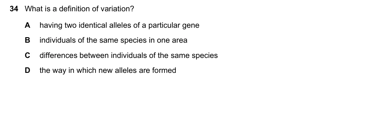 Question 34, November 2020, 0610 Paper 13