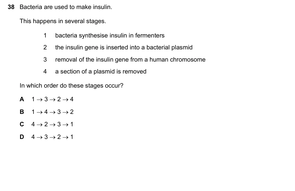 Question 38, November 2020, 0610 Paper 23