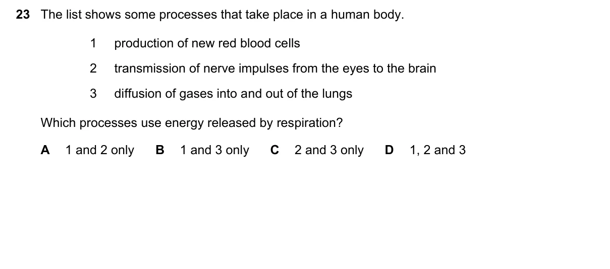 Question 23, June 2021, 0610 Paper 11
