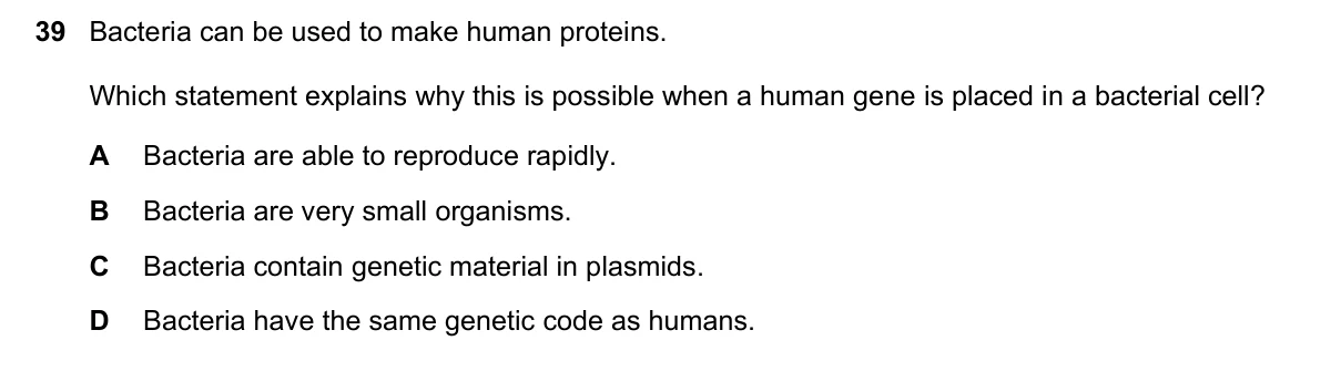 Question 39, June 2021, 0610 Paper 22