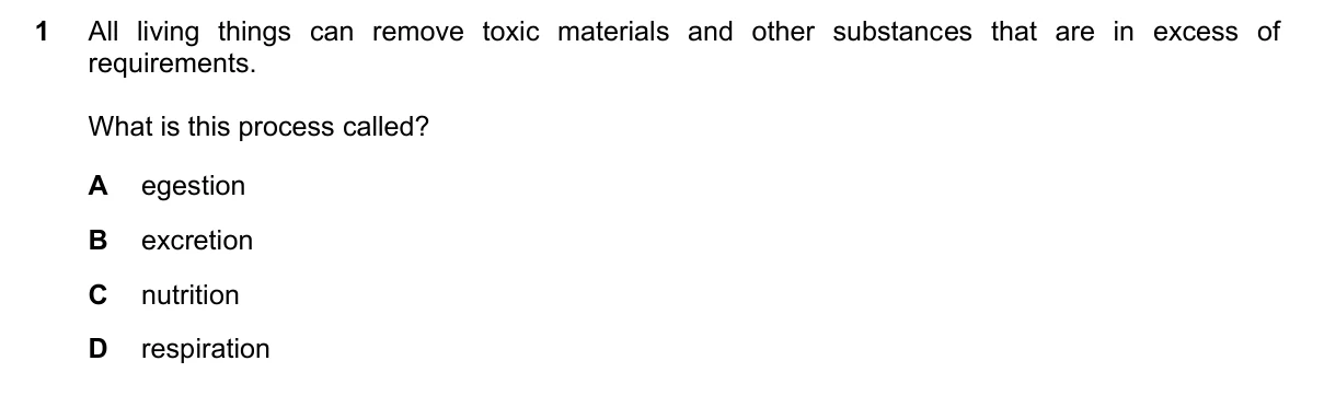 Question 1, November 2021, 0610 Paper 12