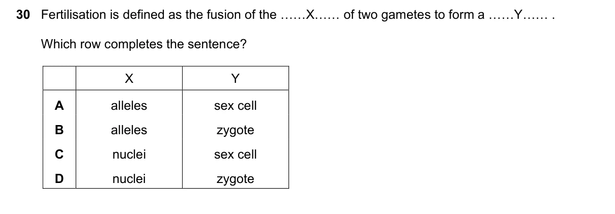 Question 30, November 2021, 0610 Paper 12