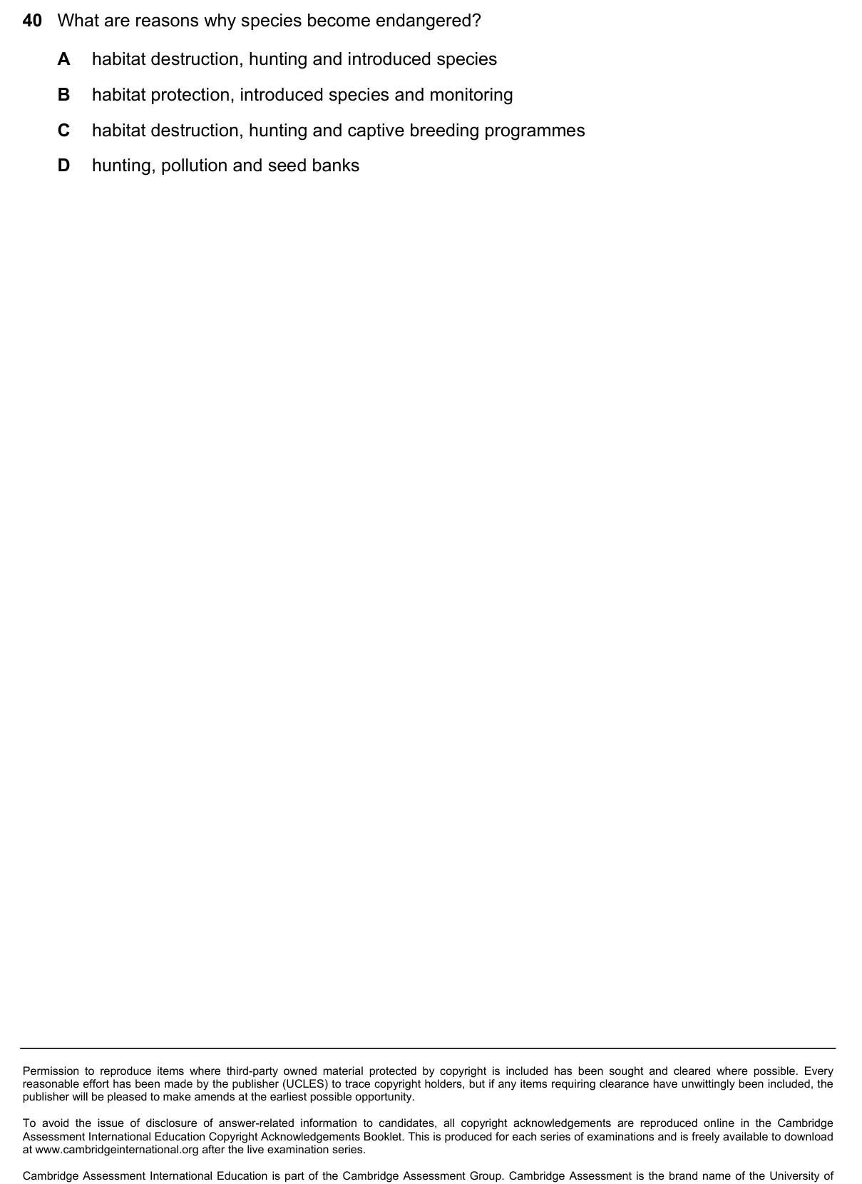 Question 40, November 2021, 0610 Paper 12