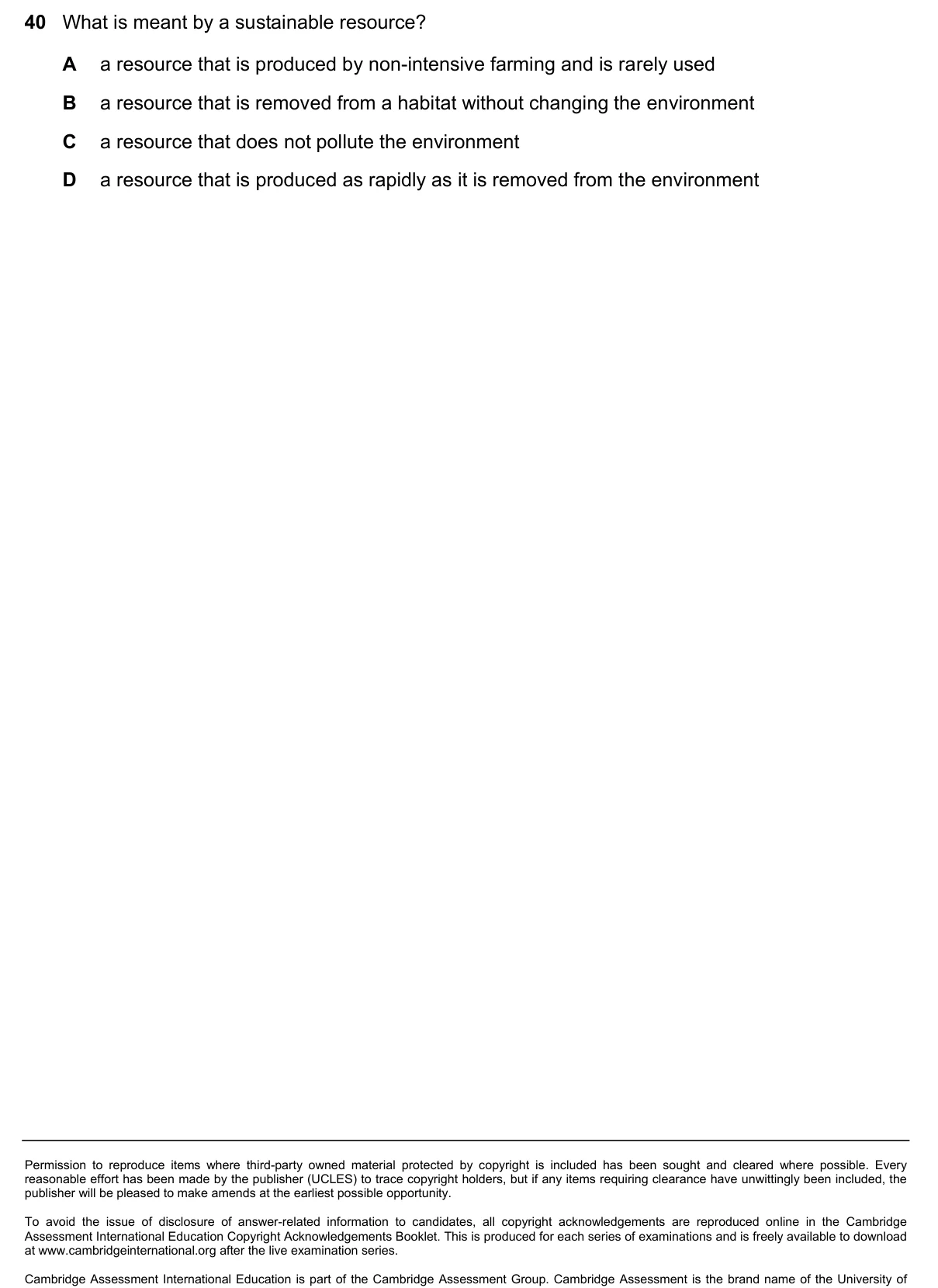 Question 40, November 2021, 0610 Paper 23