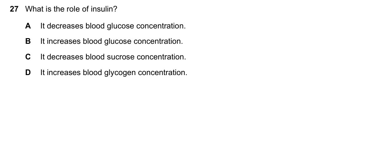 Question 27, March 2023, 0610 Paper 12