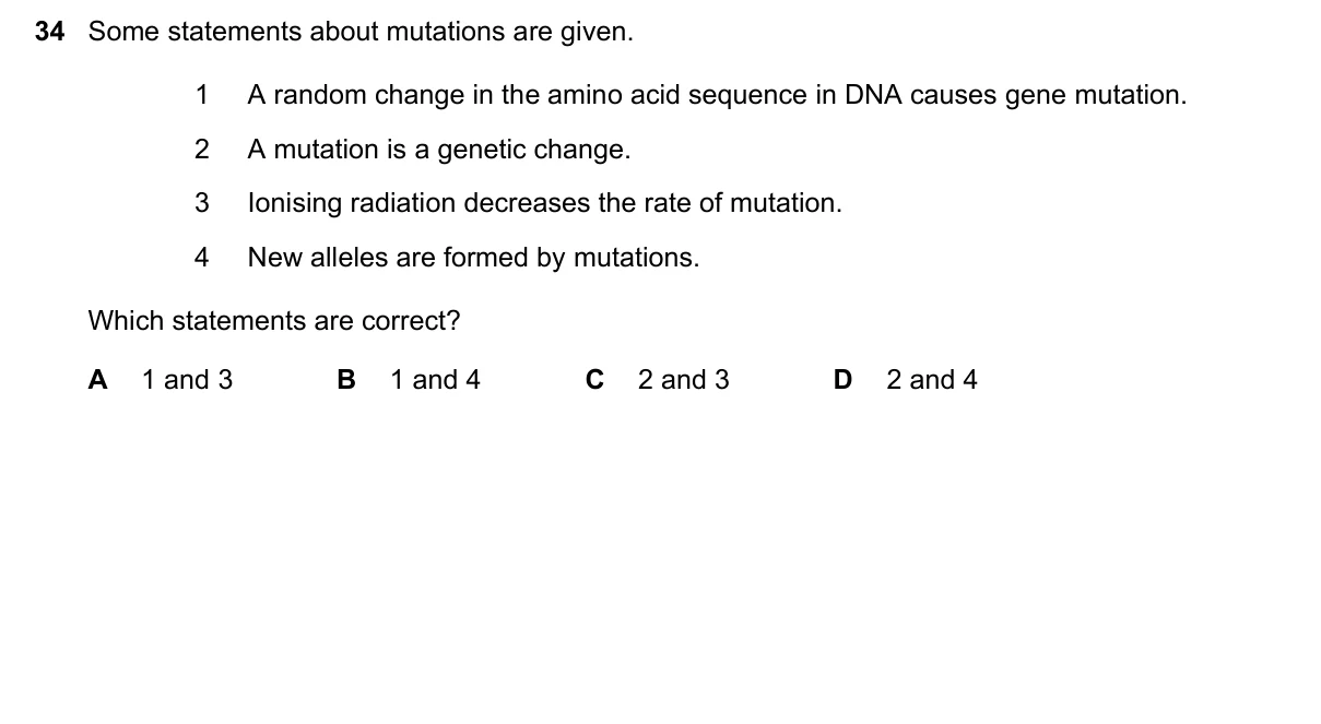 Question 34, November 2023, 0610 Paper 21