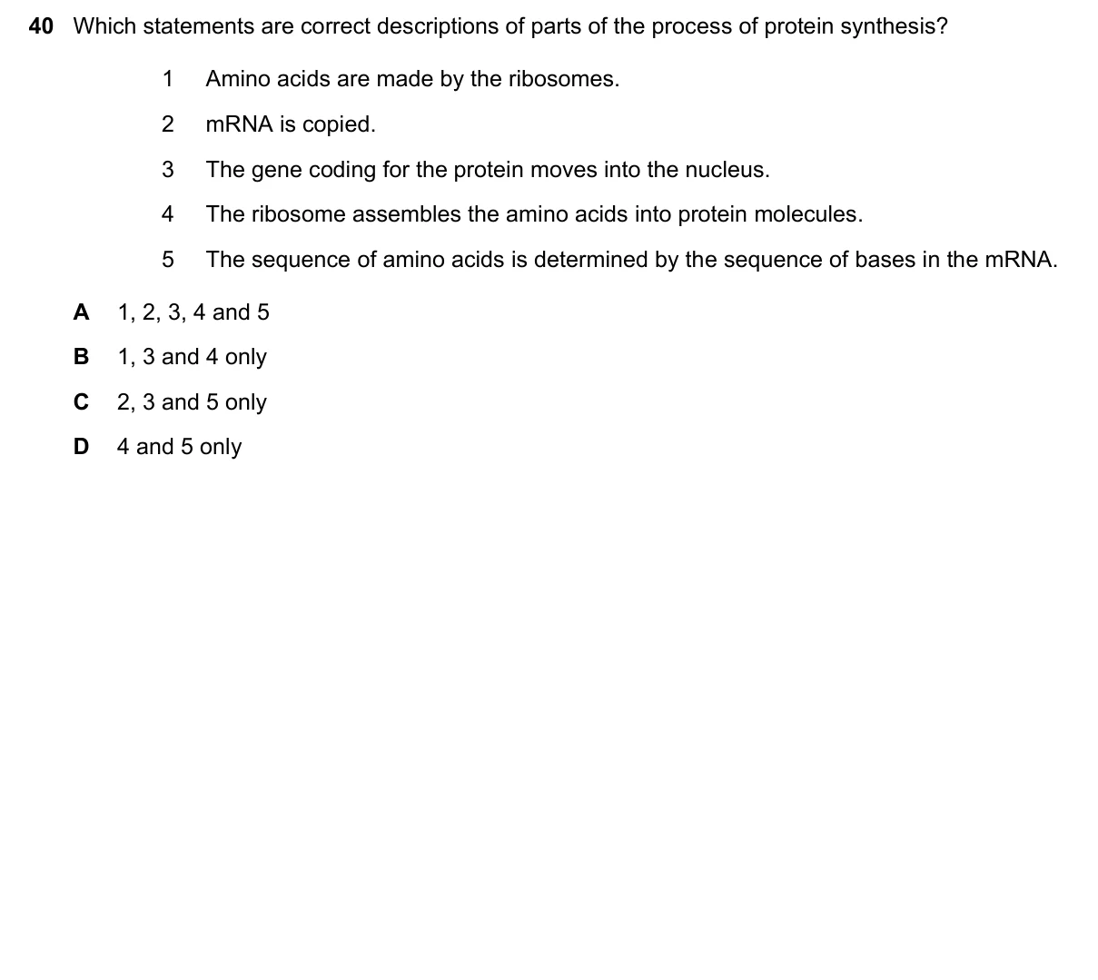 Question 40, November 2023, 0610 Paper 23