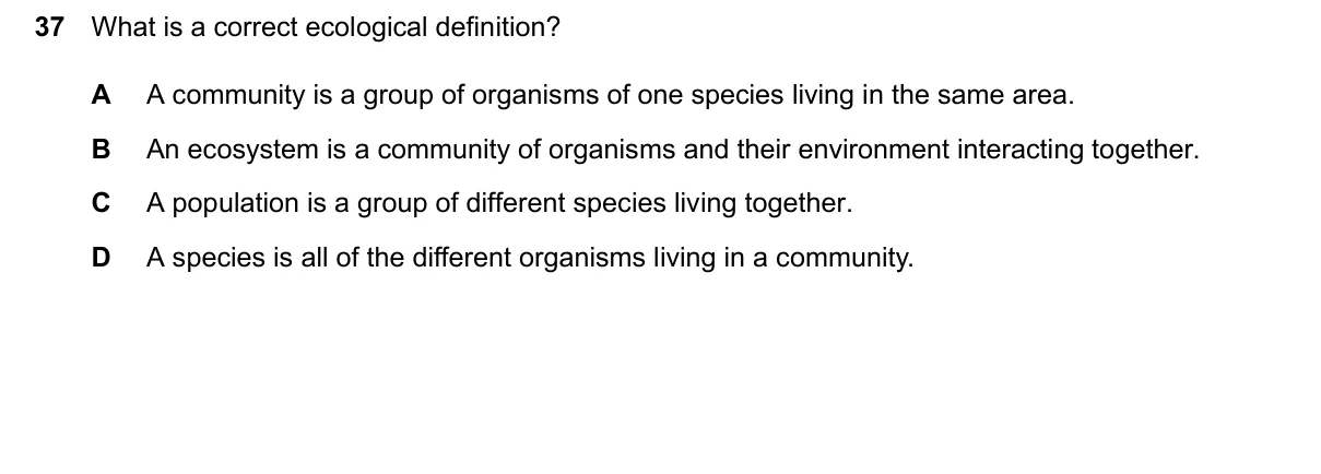 Question 37, March 2024, 0610 Paper 12