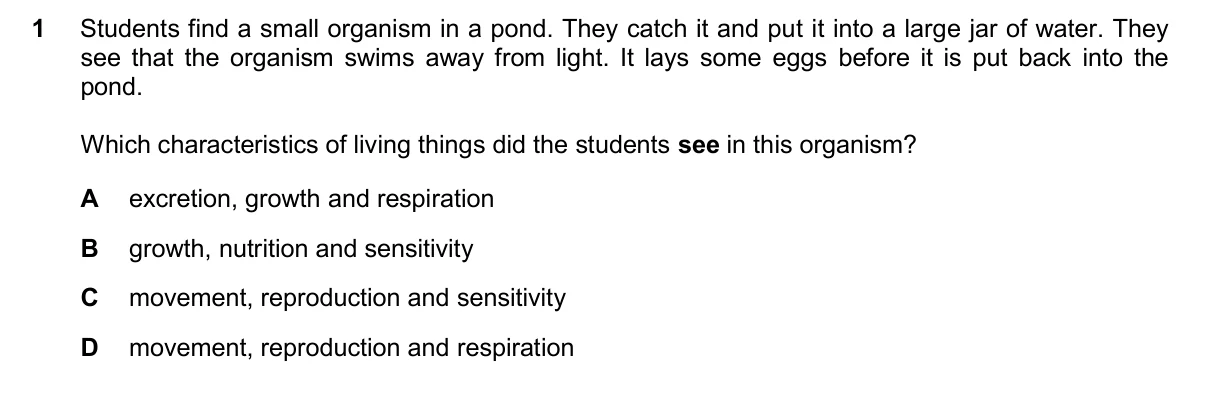 Question 1, November 2024, 0610 Paper 13