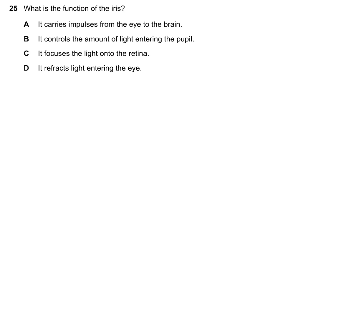 Question 25, March 2025, 0610 Paper 12