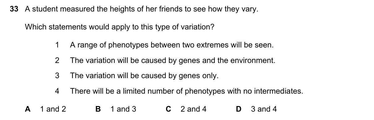 Question 33, March 2025, 0610 Paper 12