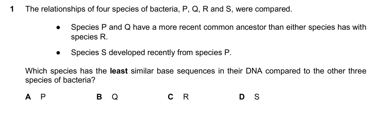 Question 1, March 2025, 0610 Paper 22