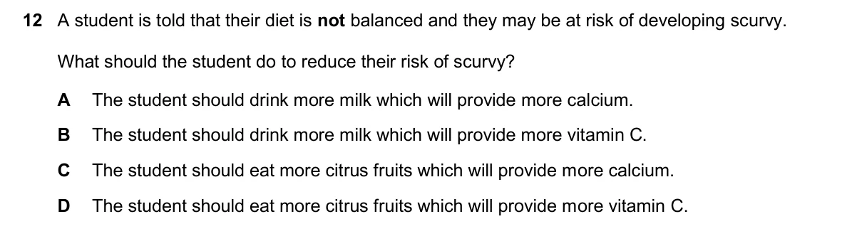 Question 12, March 2025, 0610 Paper 22