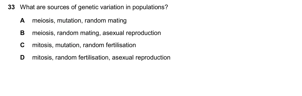 Question 33, March 2025, 0610 Paper 22