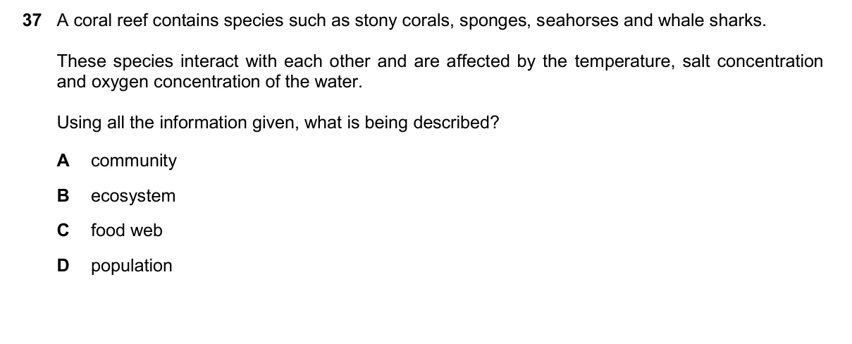 Question 37, March 2025, 0610 Paper 22