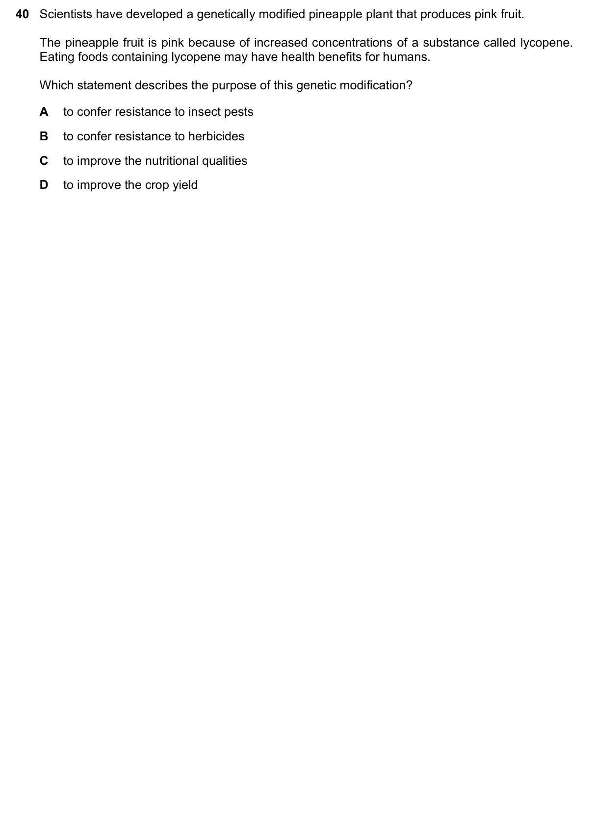Question 40, June 2025, 0610 Paper 13