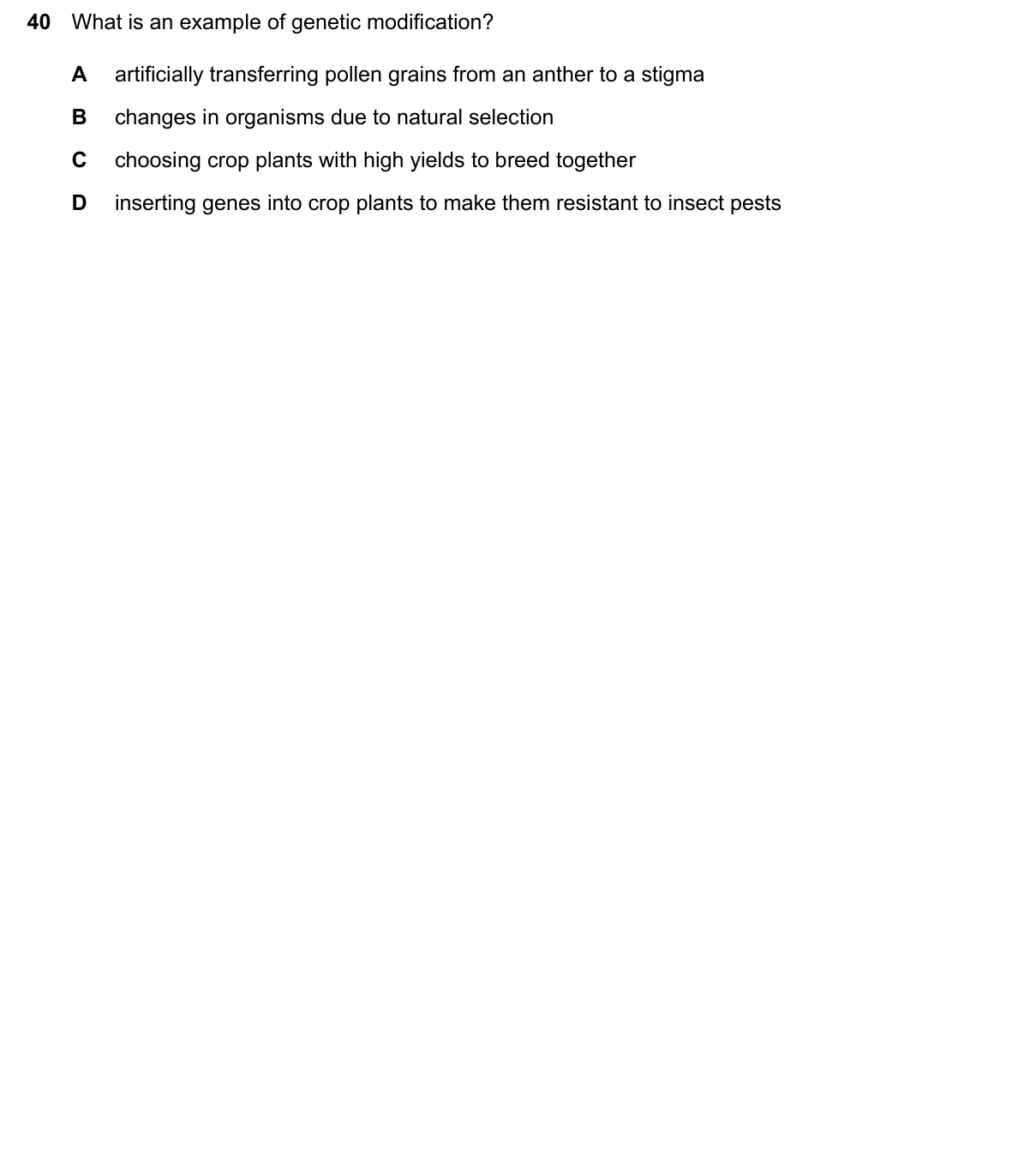 Question 40, March 2026, 0610 Paper 12