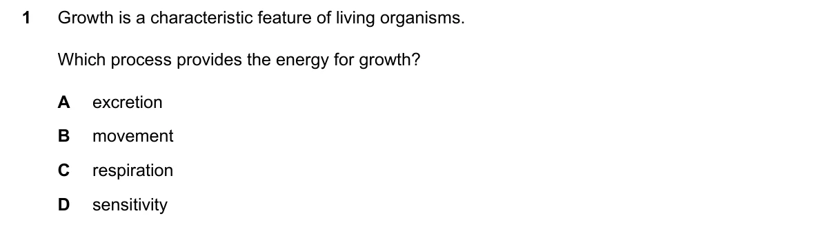 Question 1, March 2026, 0610 Paper 22