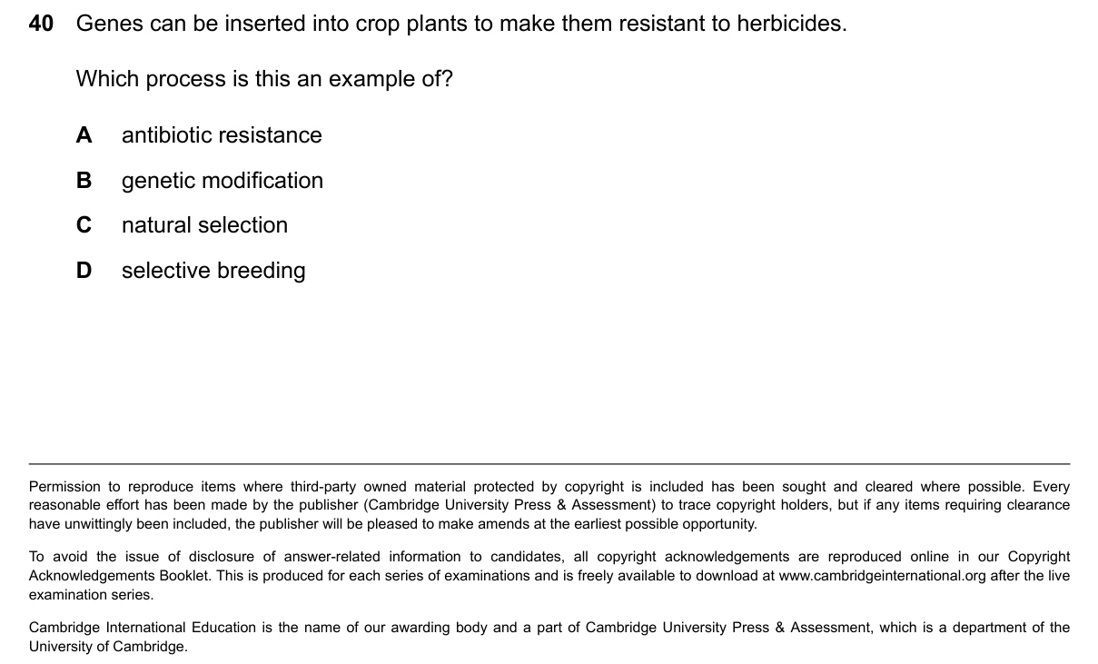 Question 40, June 2026, 0610 Paper 12