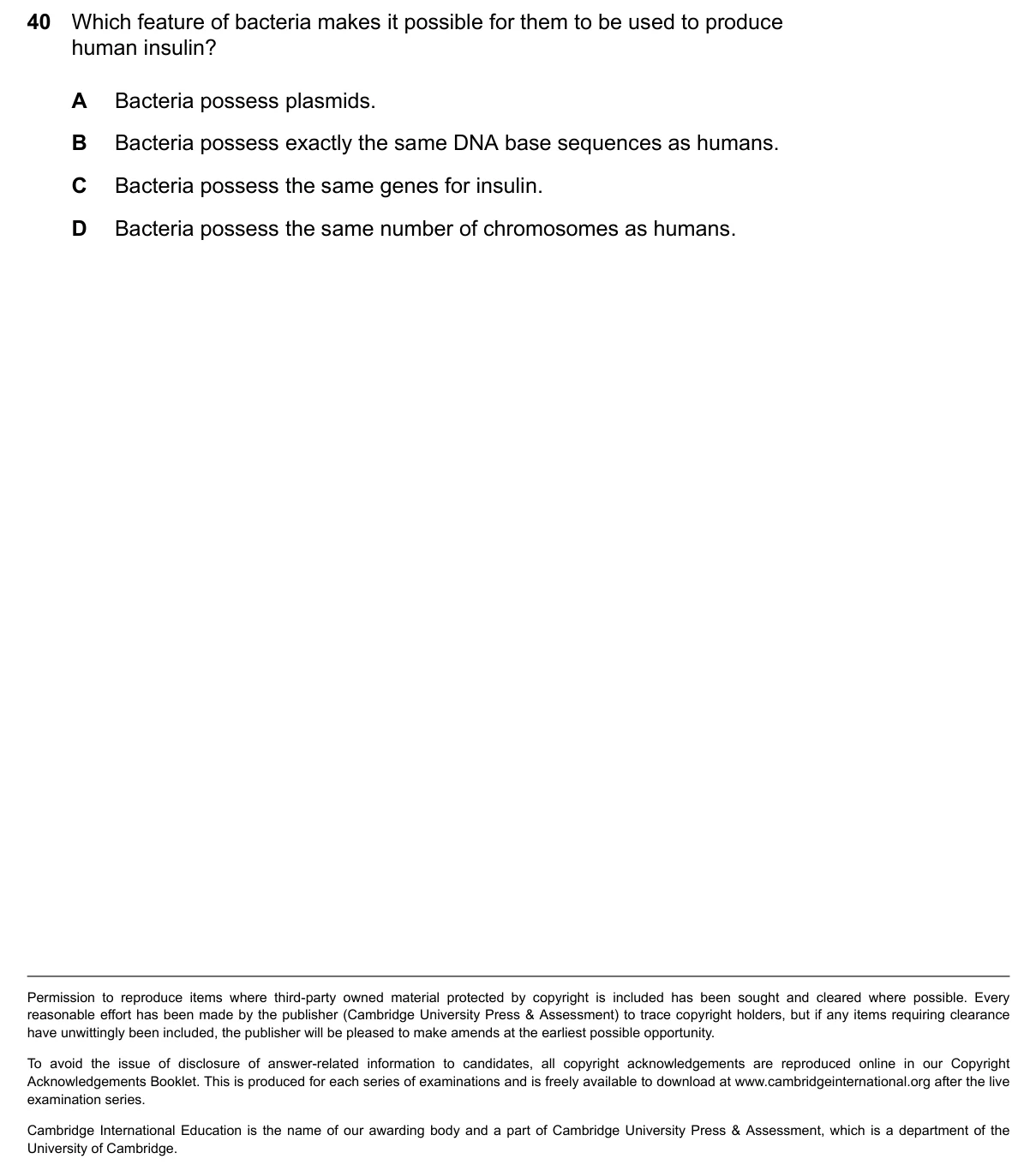 Question 40, June 2026, 0610 Paper 23