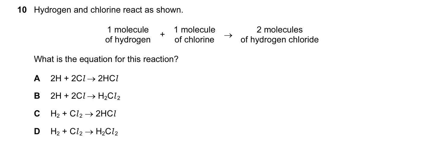 Question 10, June 2010, 0620 Paper 11