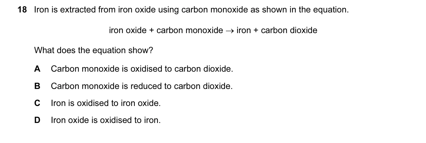 Question 18, June 2010, 0620 Paper 11